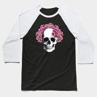 Floral Skull 11 Baseball T-Shirt